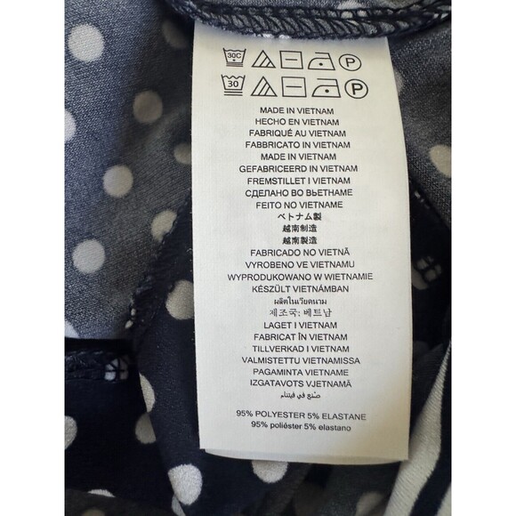 MICHAEL Michael Kors Women's Dot Border Twist Halter Tank Top Midnight Blue XL - Picture 13 of 13